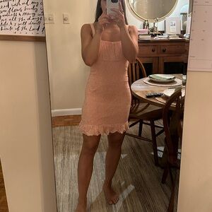 Abercrombie & Fitch Peach and Cream Floral Mini Dress